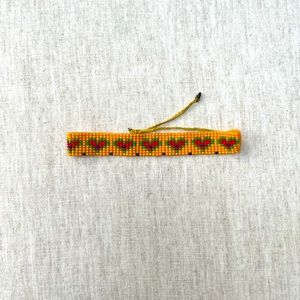 Handmade bracelet by the Wayuu Indigenous People of Colombia